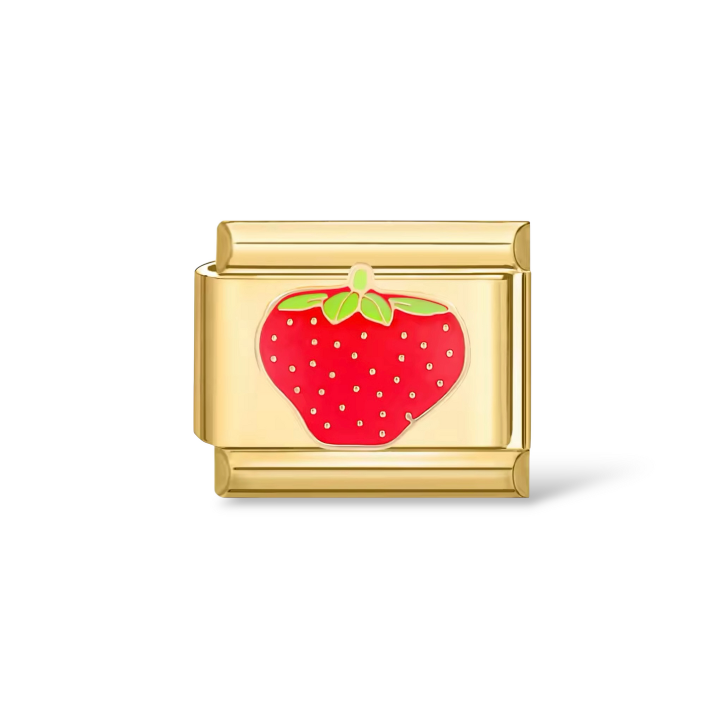 Charm Italiano Frutilla joya acero inoxidable waterproof