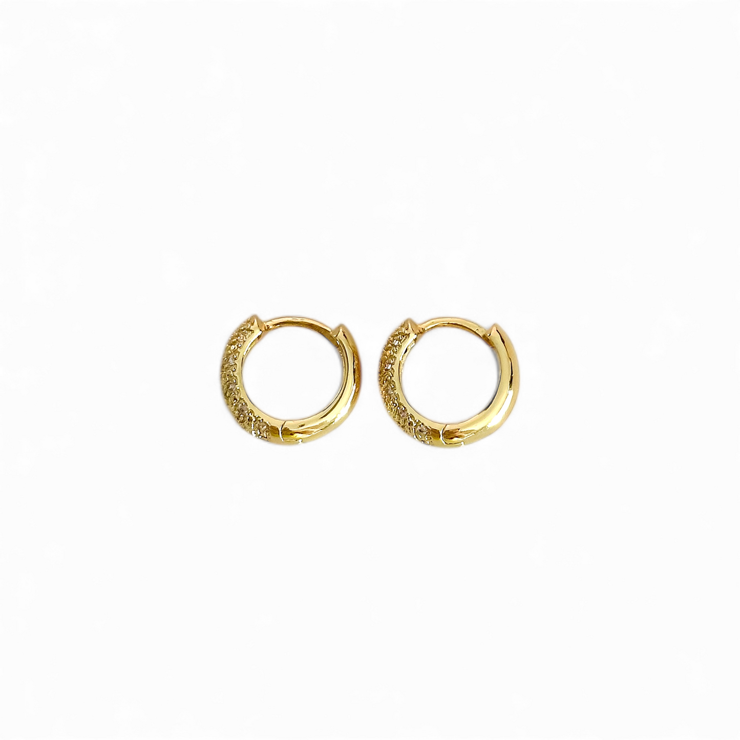 Argollas Doradas Con Circones joya mujer enchapado oro 18k