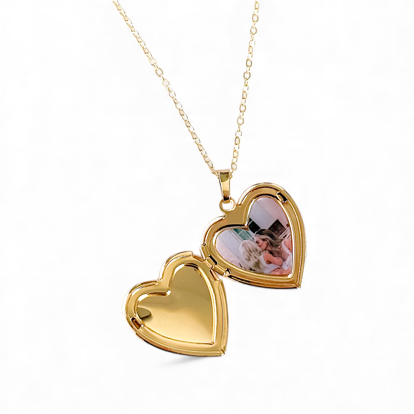 Cadena Relicario Corazón Liso