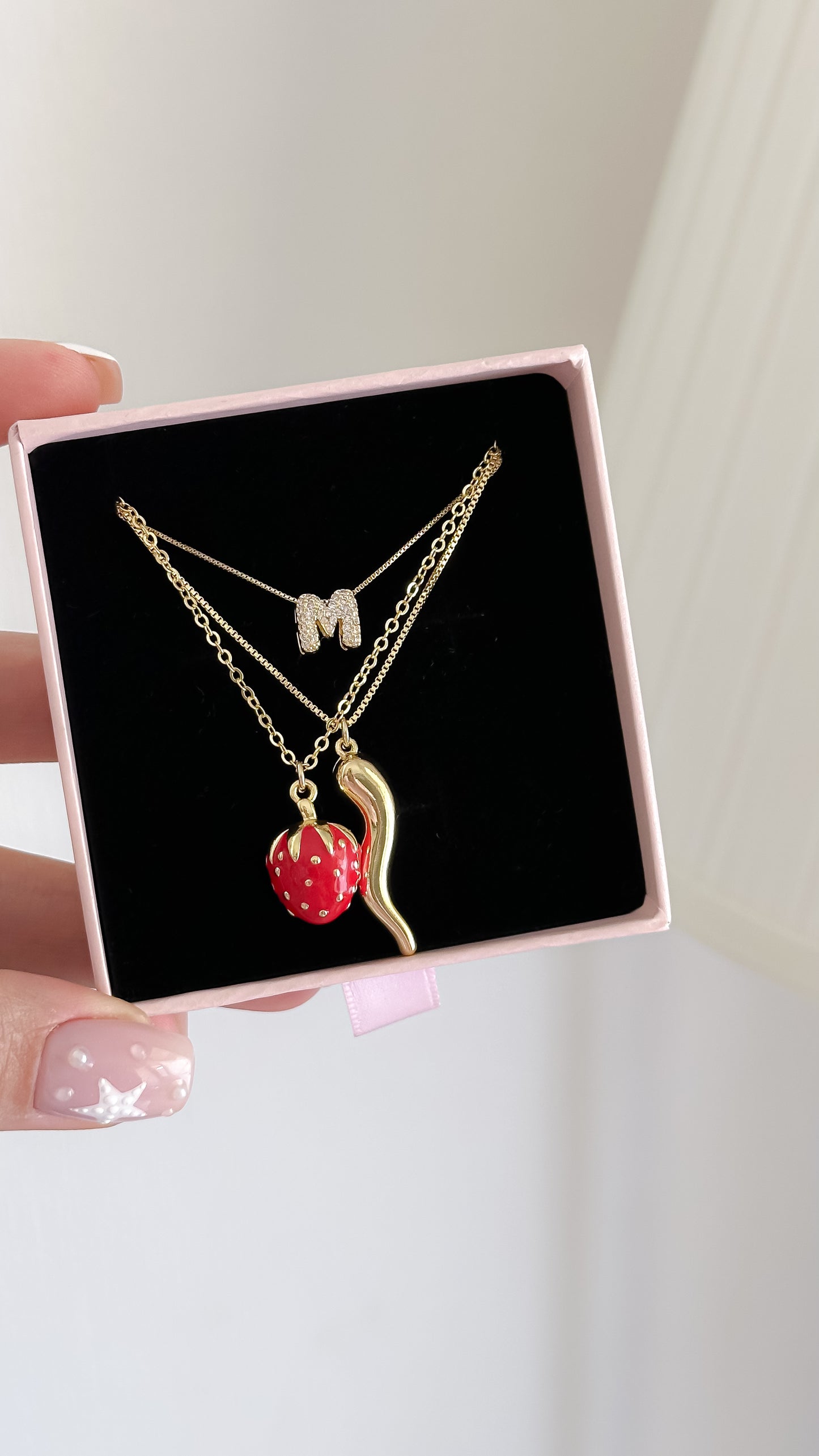 Cadena Inicial Mini con Zircones