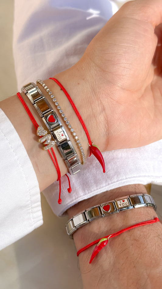 Set 2 Brazaletes Italiano Amore Mío