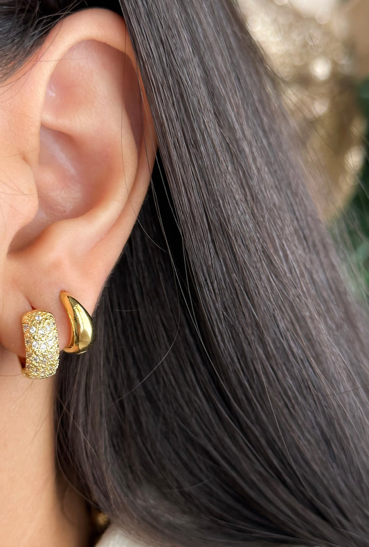 Argollas Doradas Con Circones