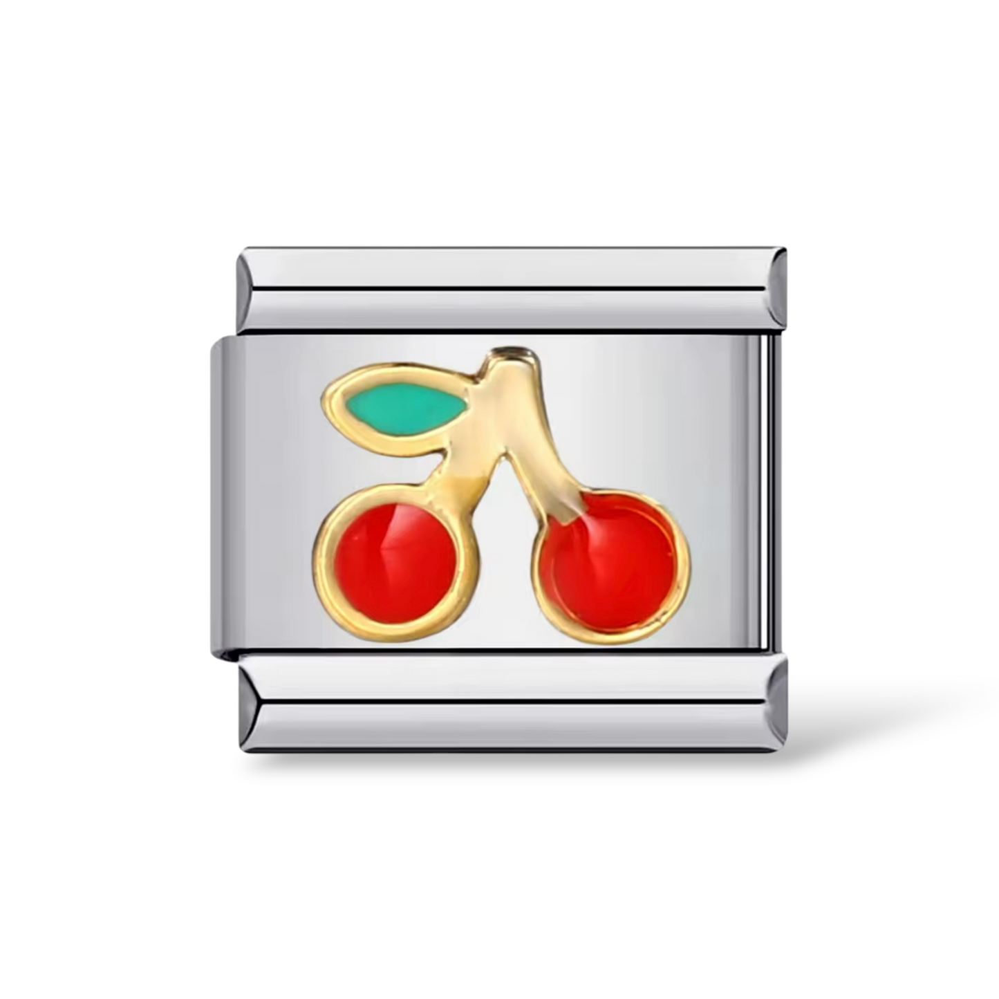 Charm Italiano Cereza joya acero inoxidable waterproof