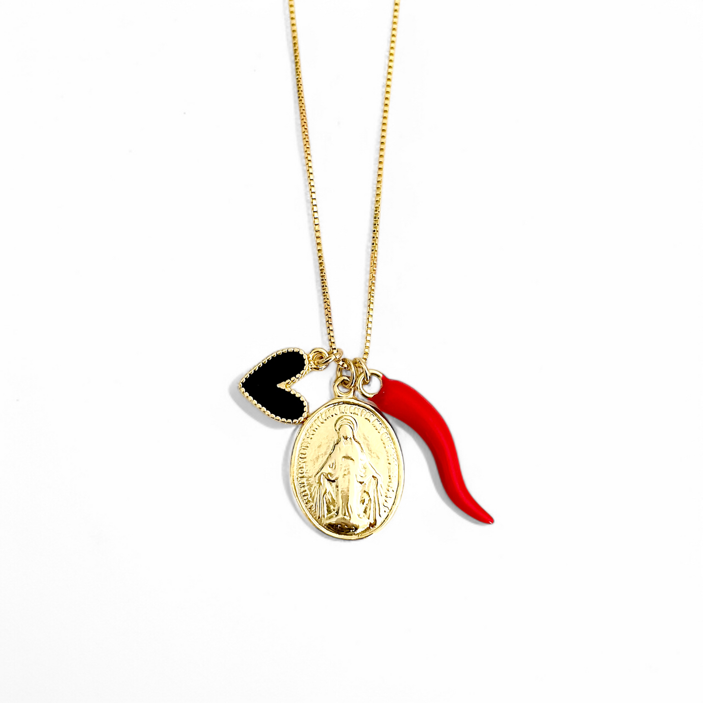 Cadena Charms Virgen Milagrosa