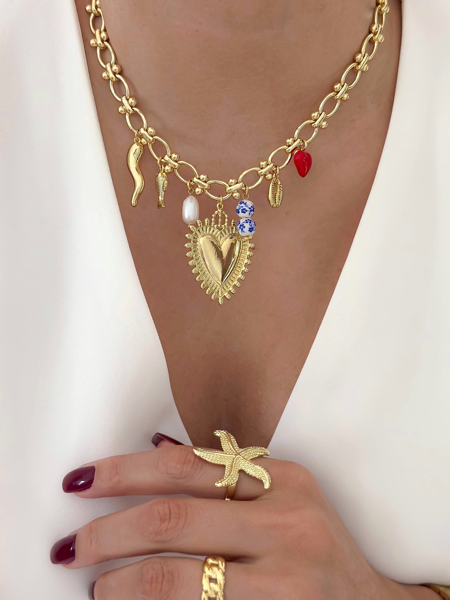 Collar Charms Santorini