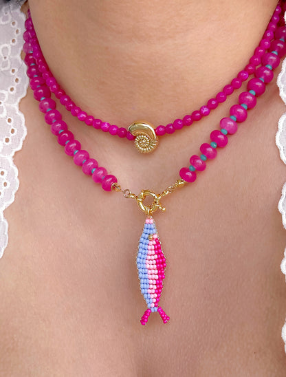 Collar Olivia Fucsia