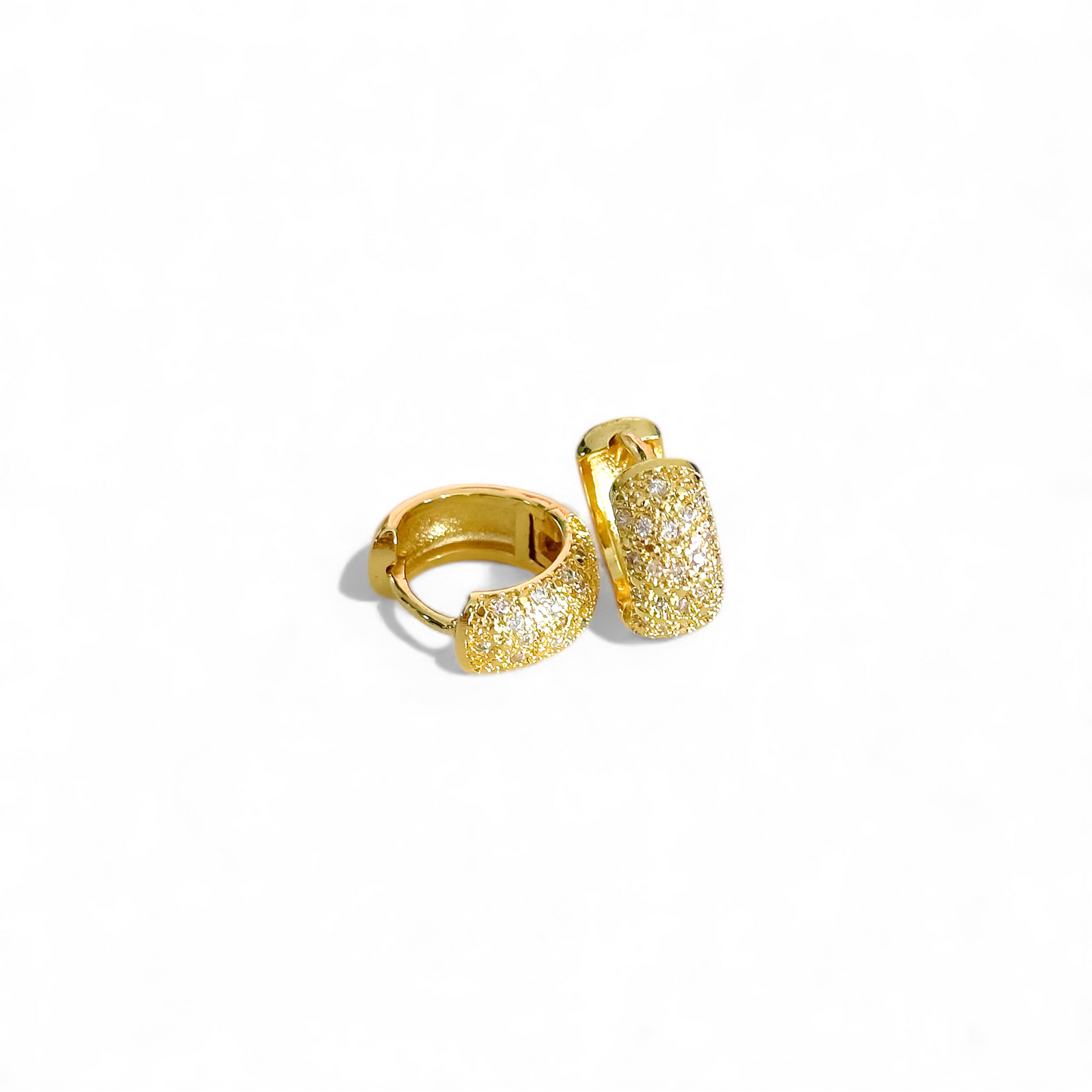 Argollas Doradas Con Circones joya mujer enchapado oro 18k