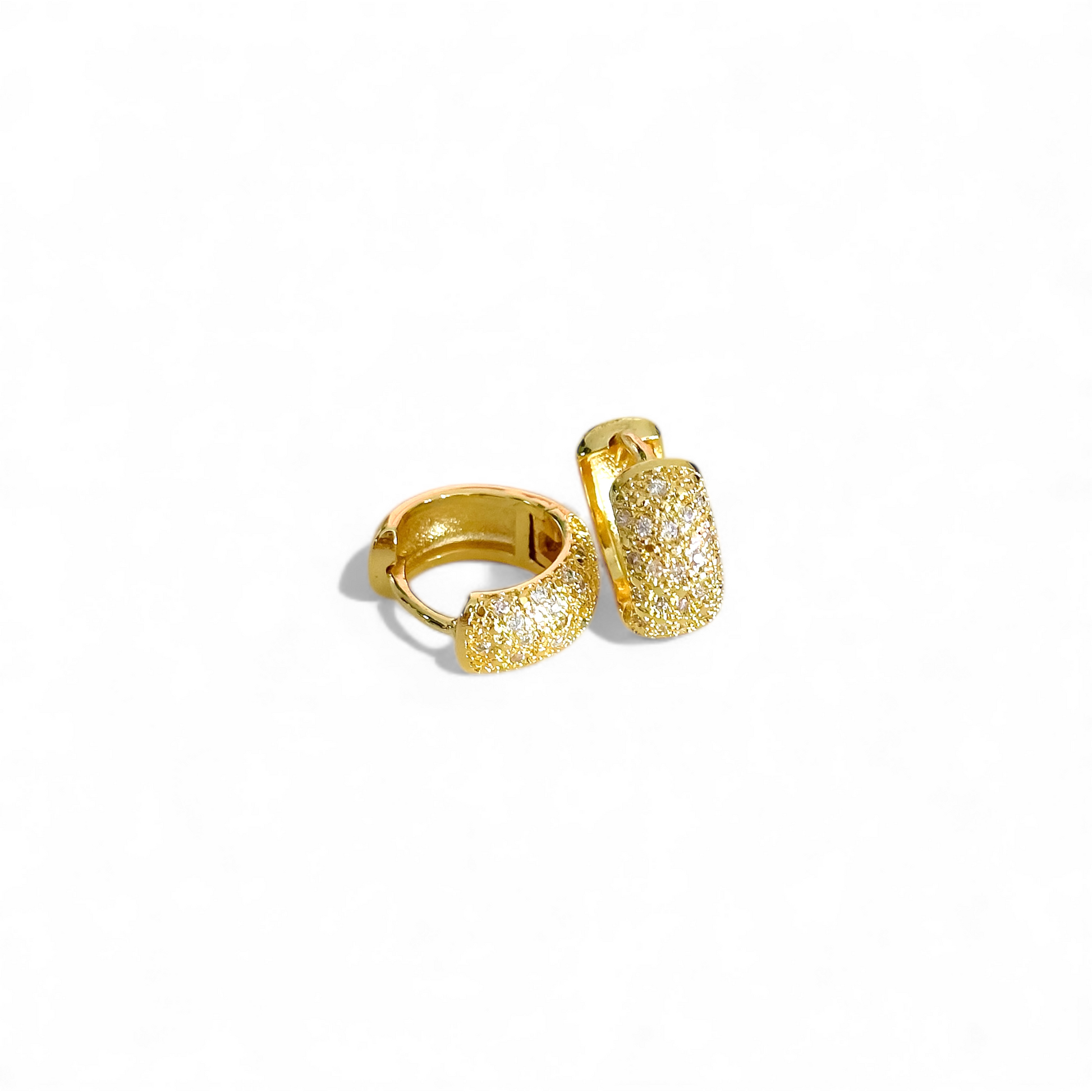 Argollas Doradas Con Circones joya mujer enchapado oro 18k