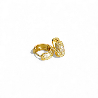 Argollas Doradas Con Circones joya mujer enchapado oro 18k