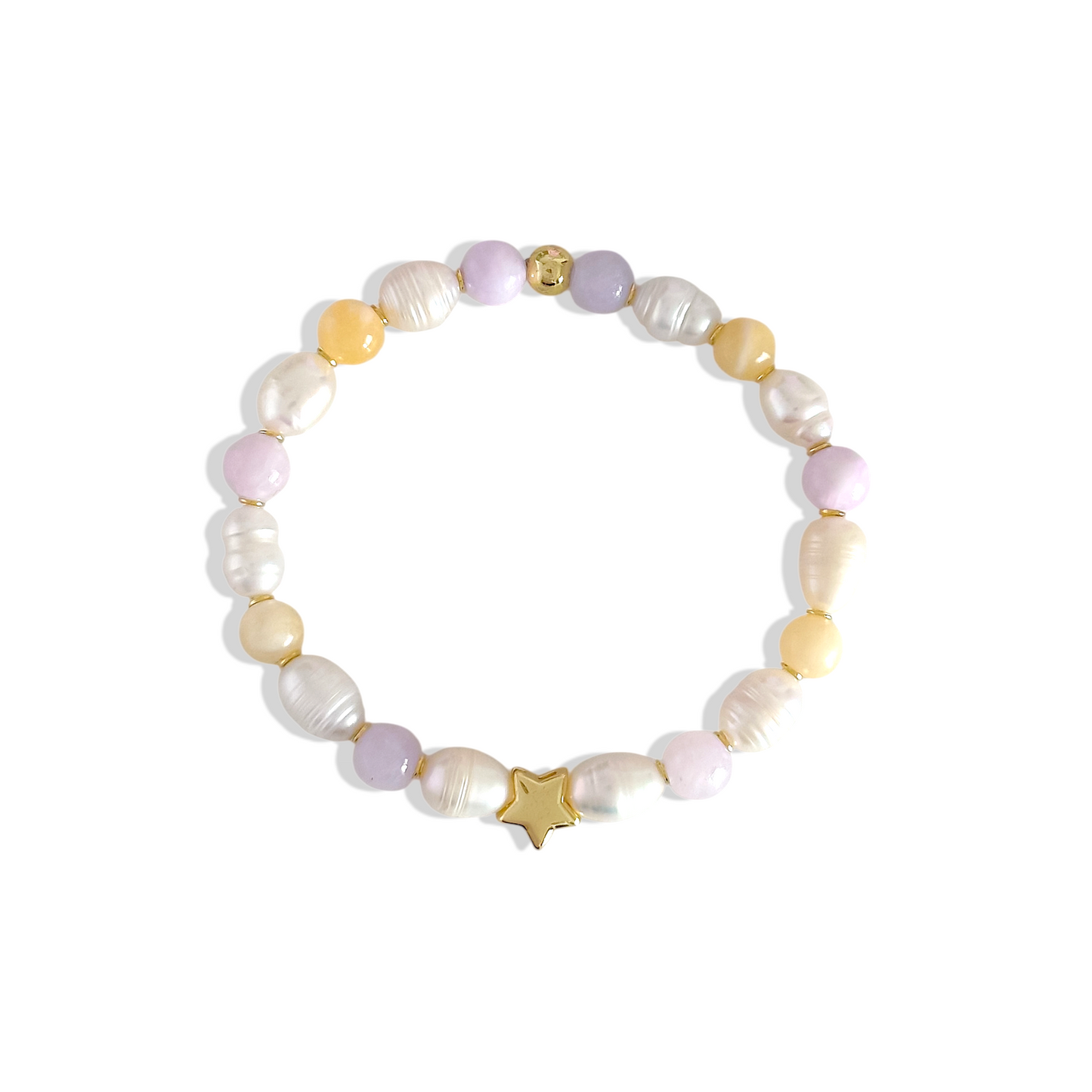 Pulsera de Perlas de Rio, ágatas y Estrella