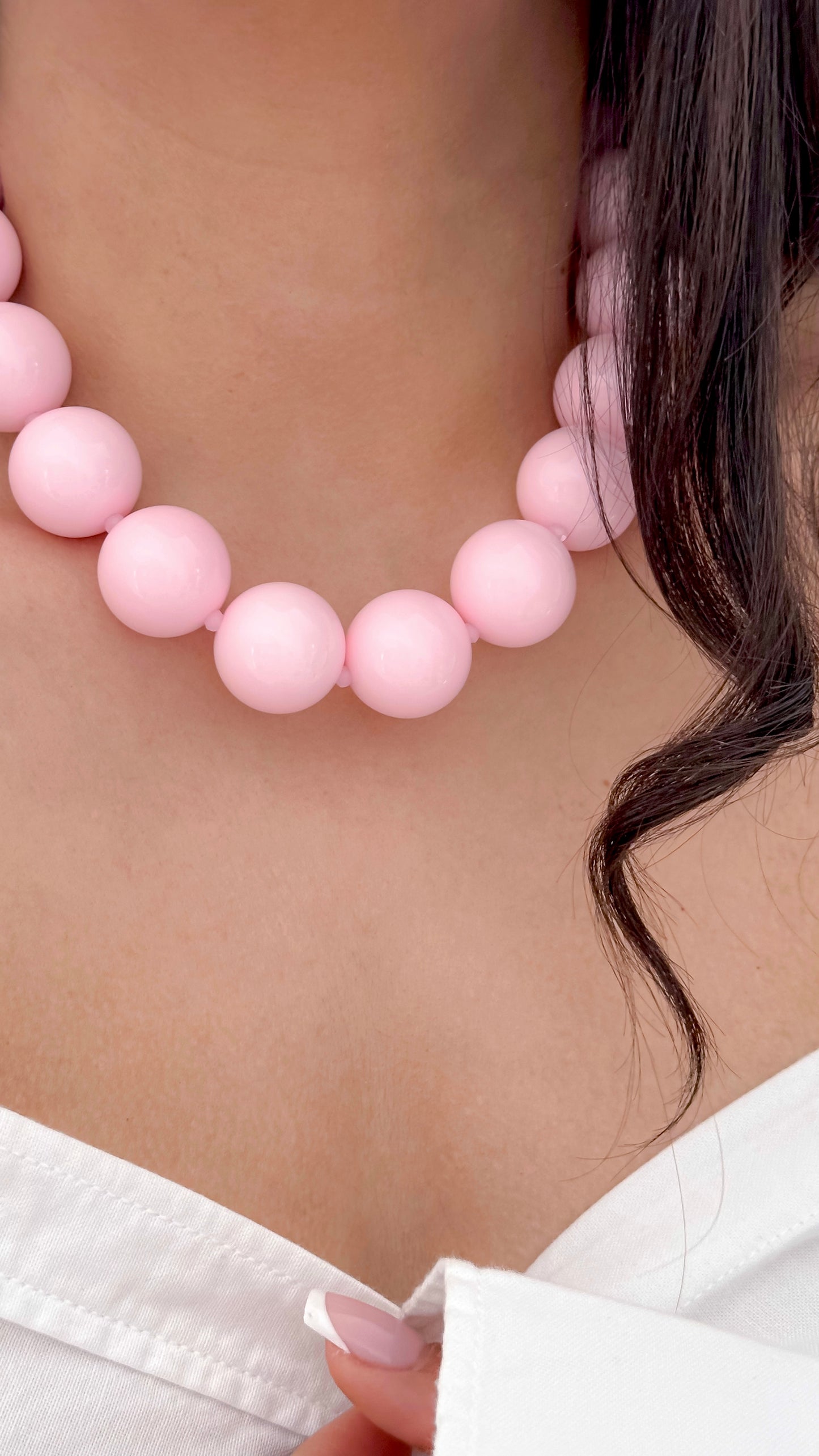 Collar Algodón Rosa