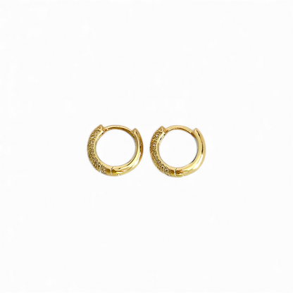 Argollas Doradas Con Circones joya mujer enchapado oro 18k