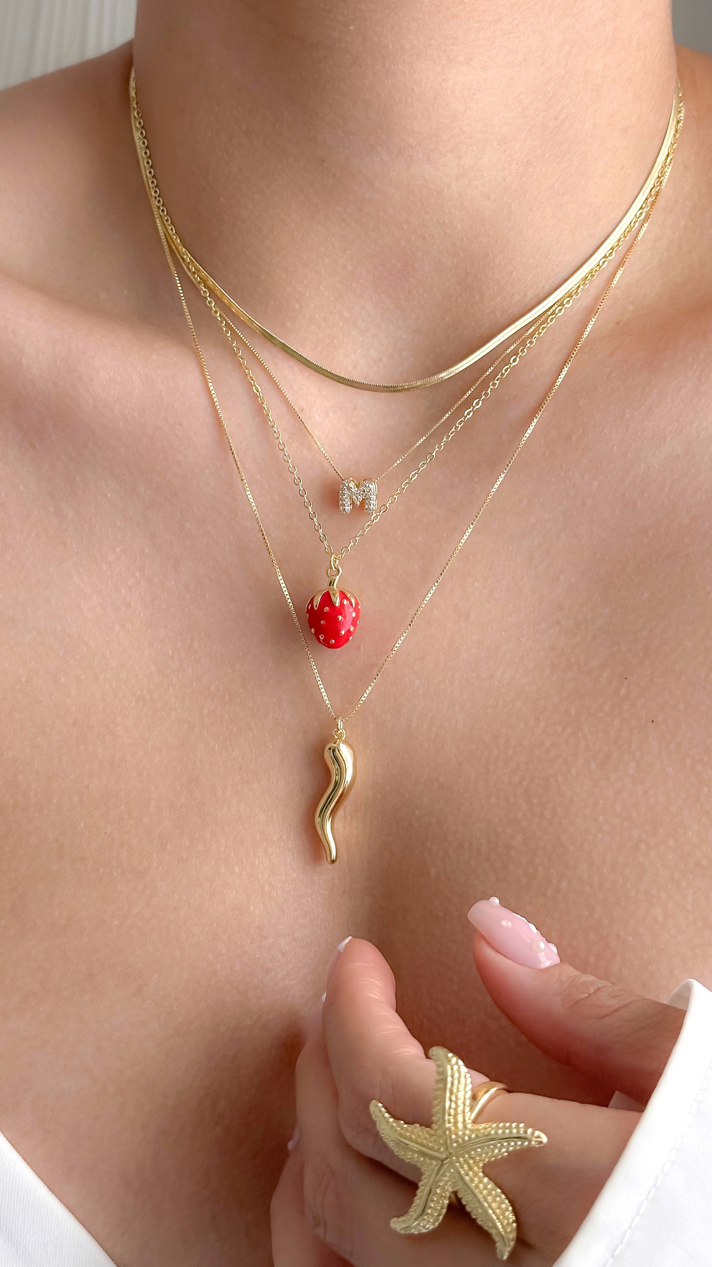 Cadena Inicial Mini con Zircones
