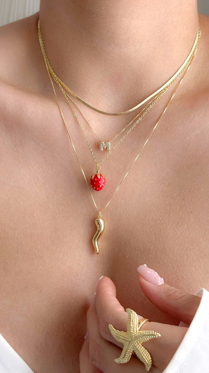Cadena Inicial Mini con Zircones