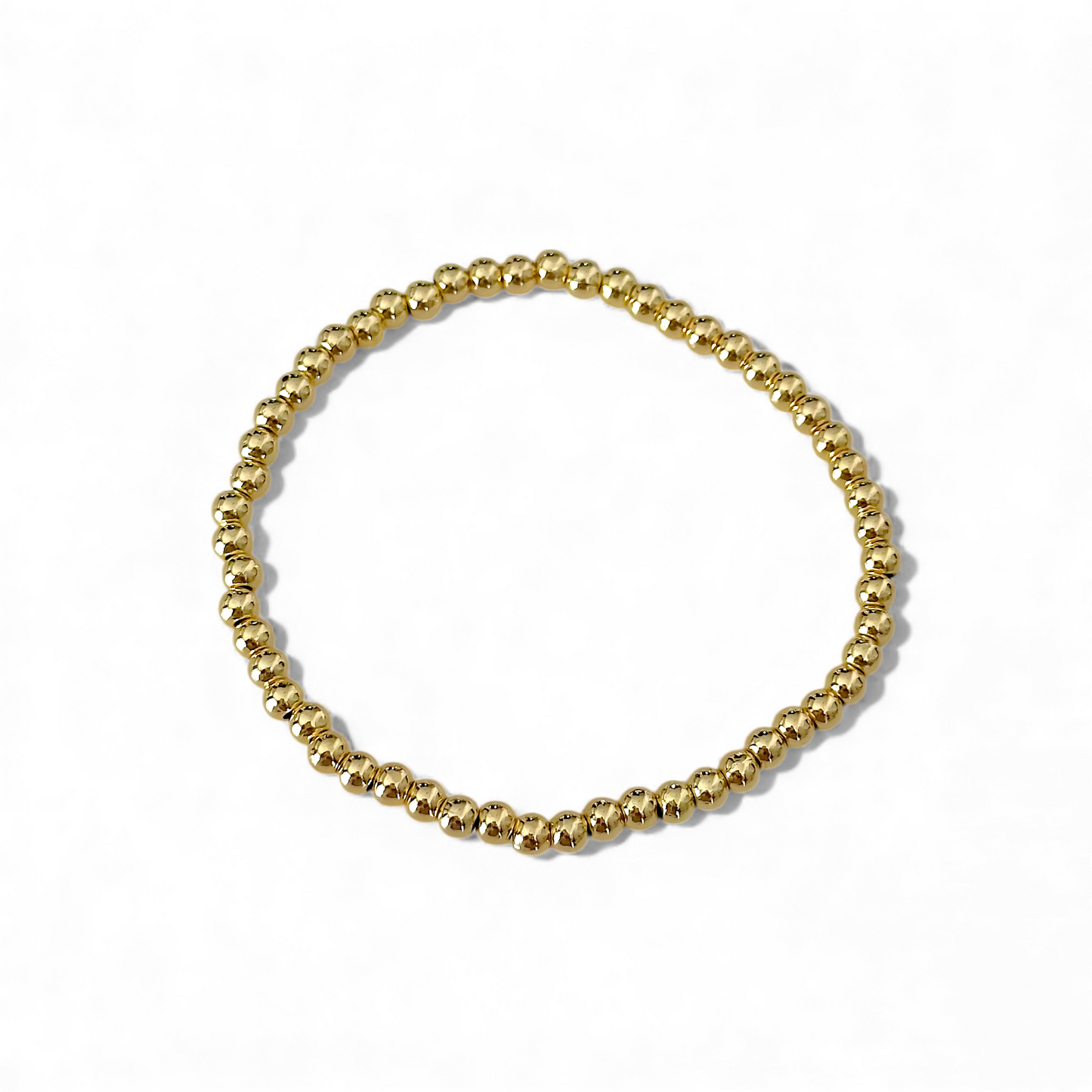 Pulsera Bolitas Doradas 3mm