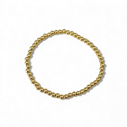 Pulsera Bolitas Doradas 3mm