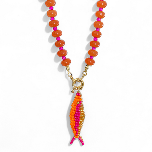 Collar Pez del Tropico Naranja