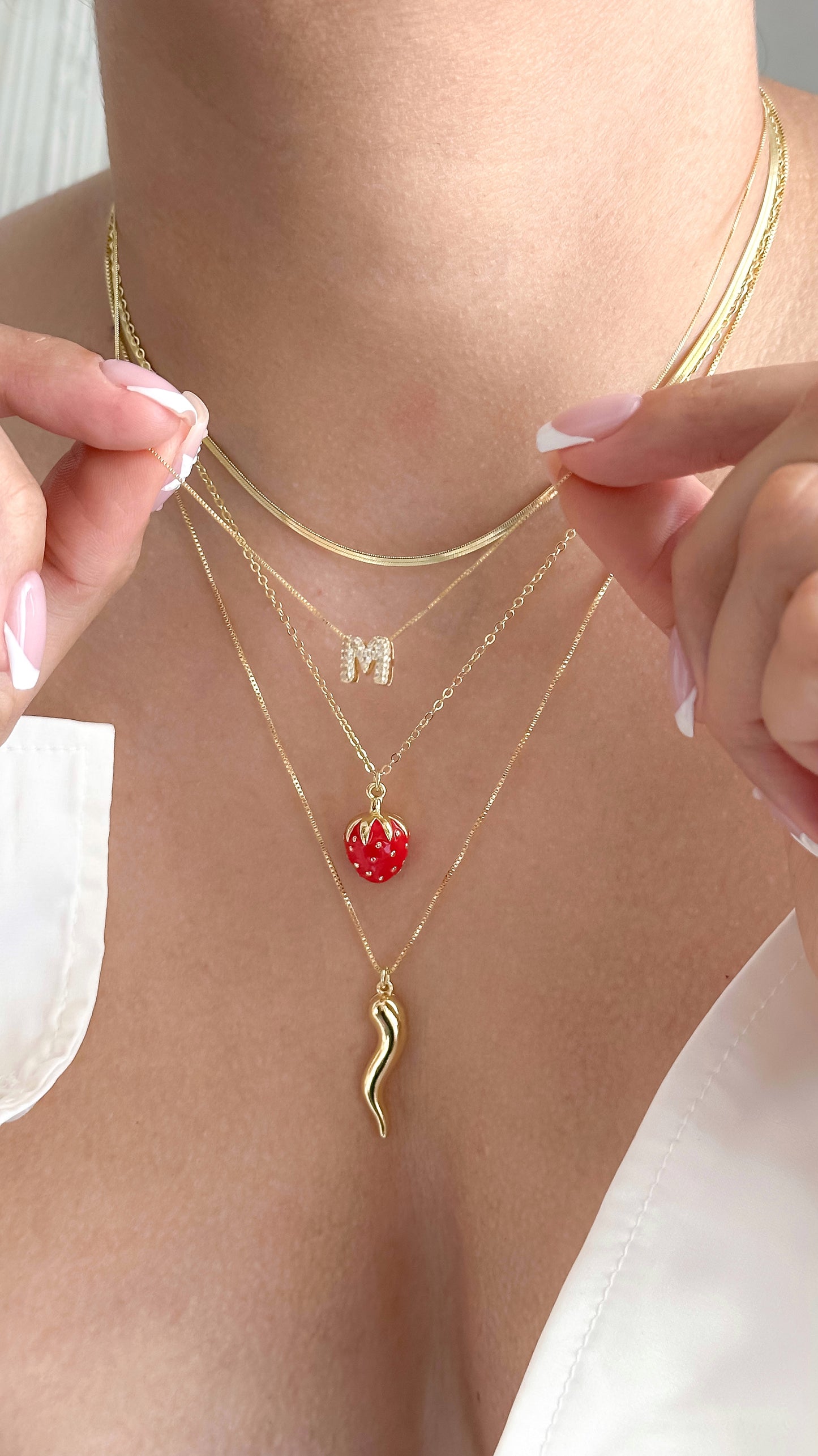 Cadena Inicial Mini con Zircones