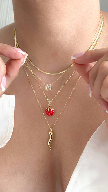 Cadena Inicial Mini con Zircones