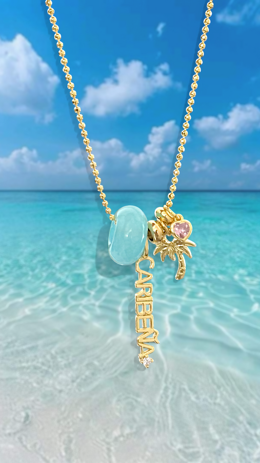 Cadena Alma Caribeña Ágata Azul