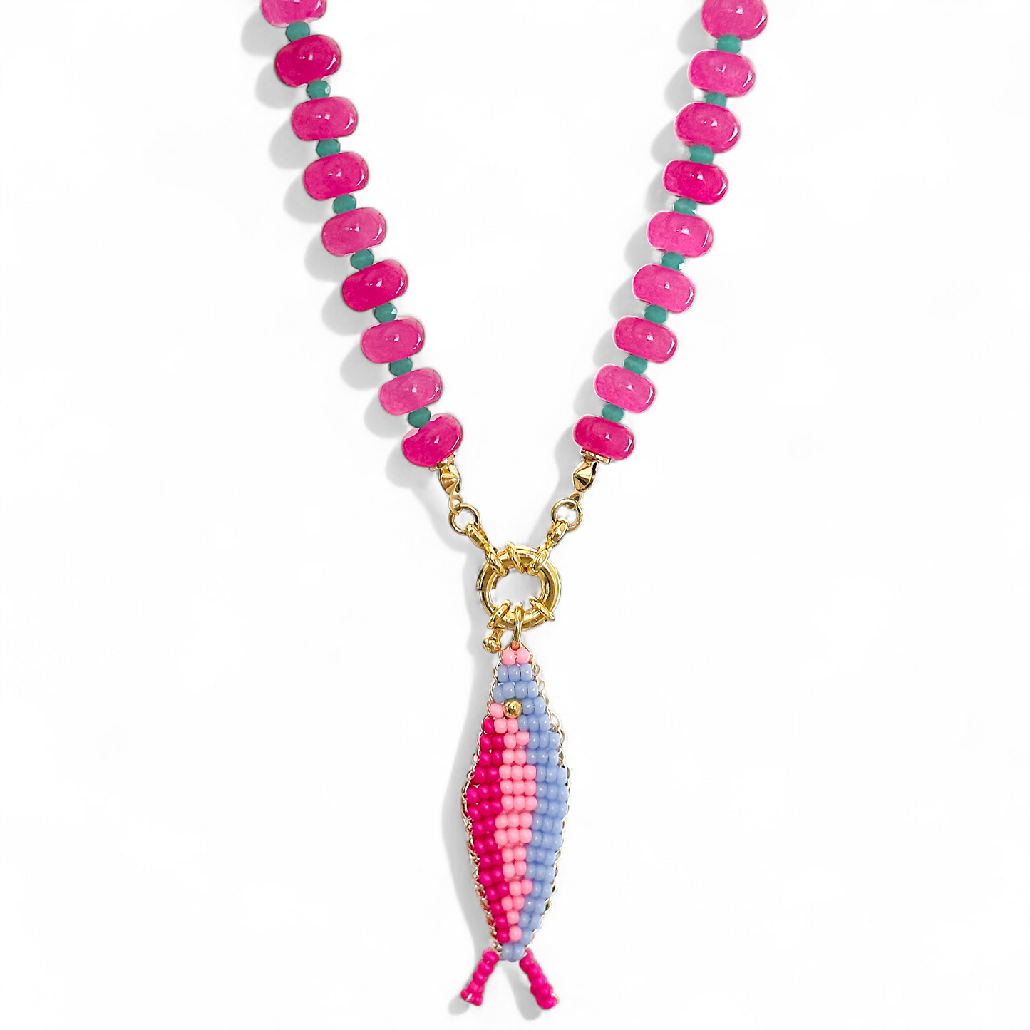 Collar Pez del Tropico Fucsia