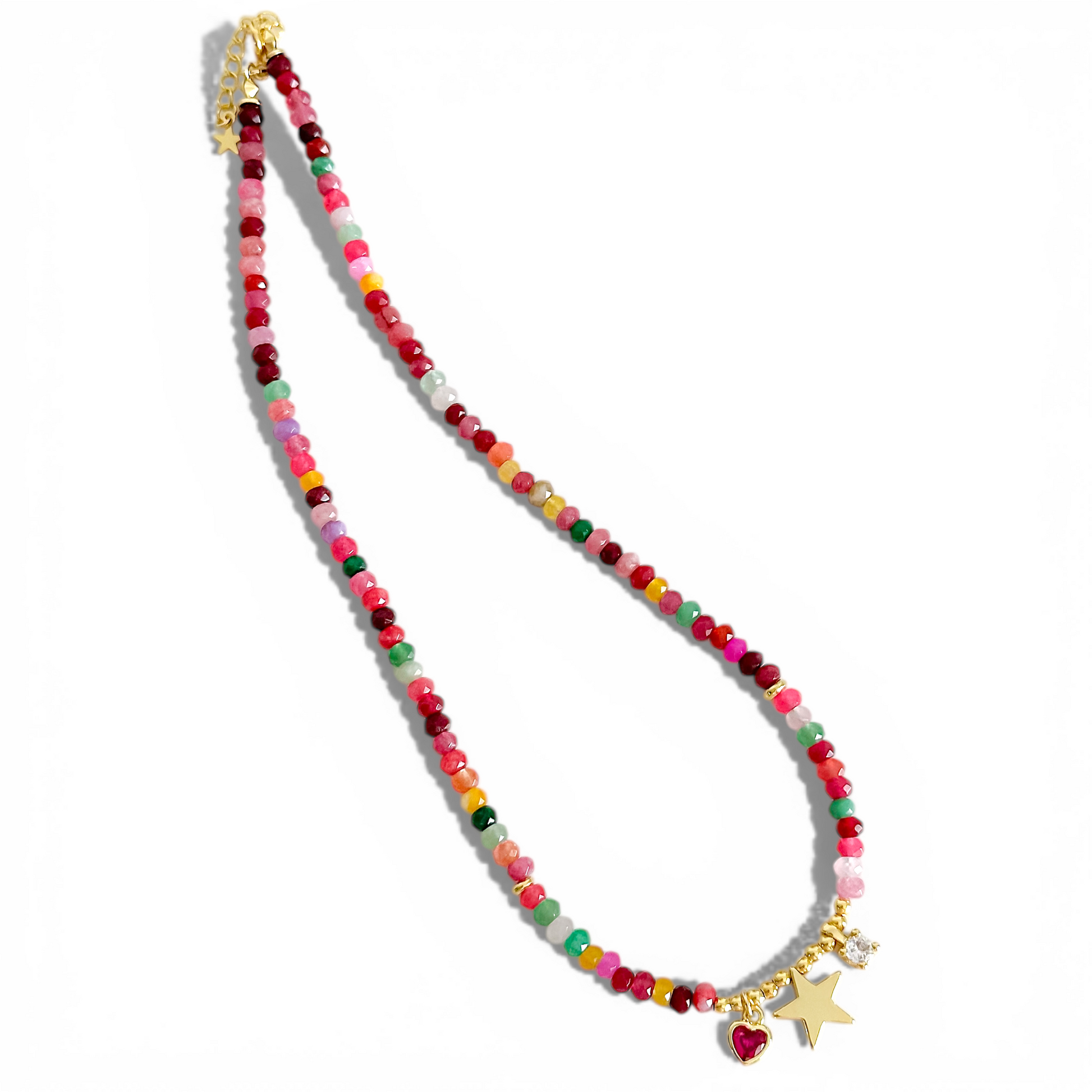 Collar Estrella Multicolor joya mujer enchapado oro 18k collar colgante regalo