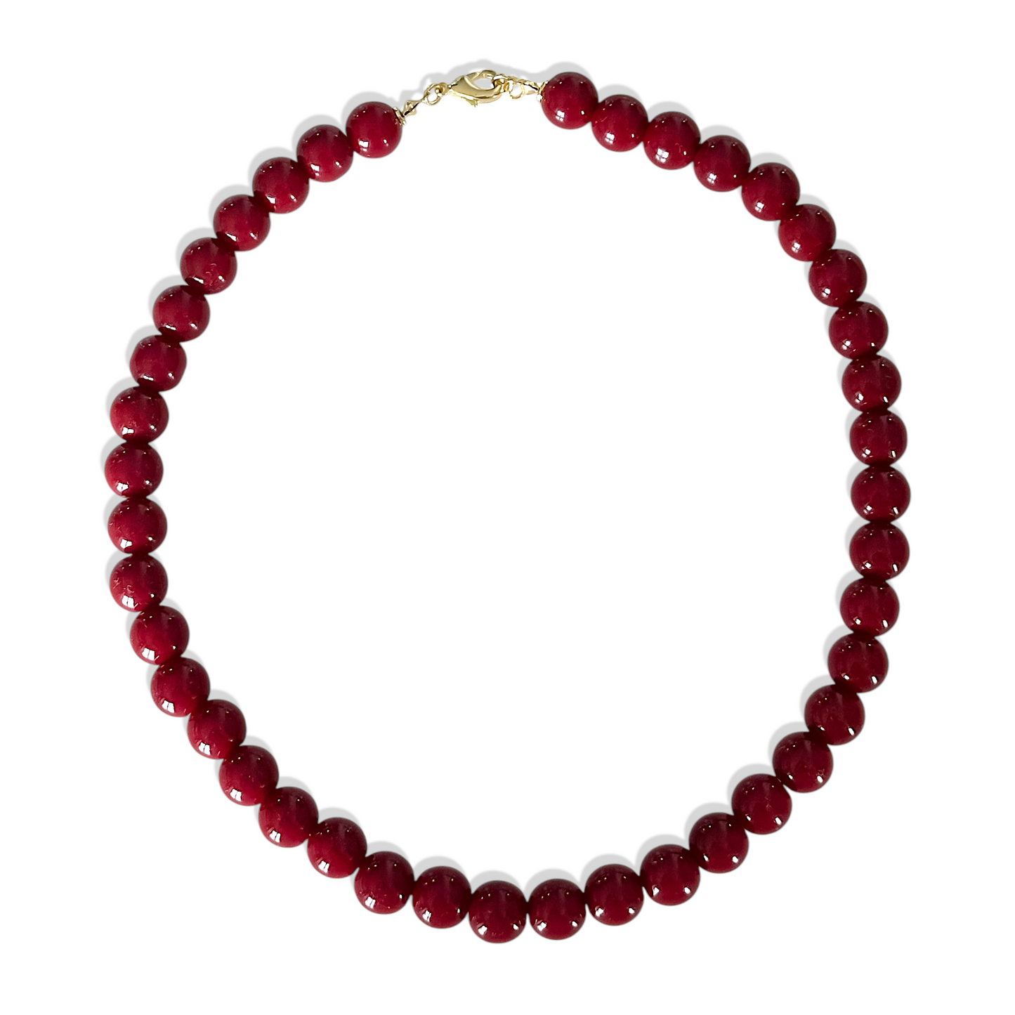 Collar Jade Burdeo 10mm
