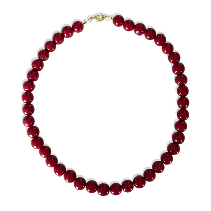 Collar Jade Burdeo 10mm