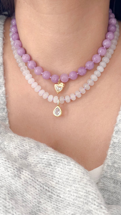 Collar Ágata Lila 10mm