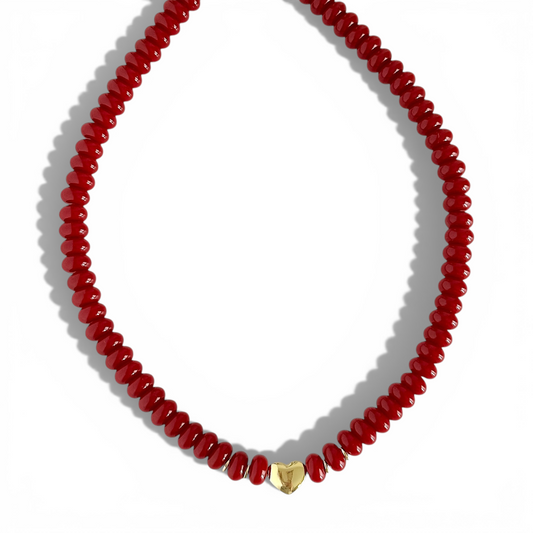 Collar Corazon Carmesí