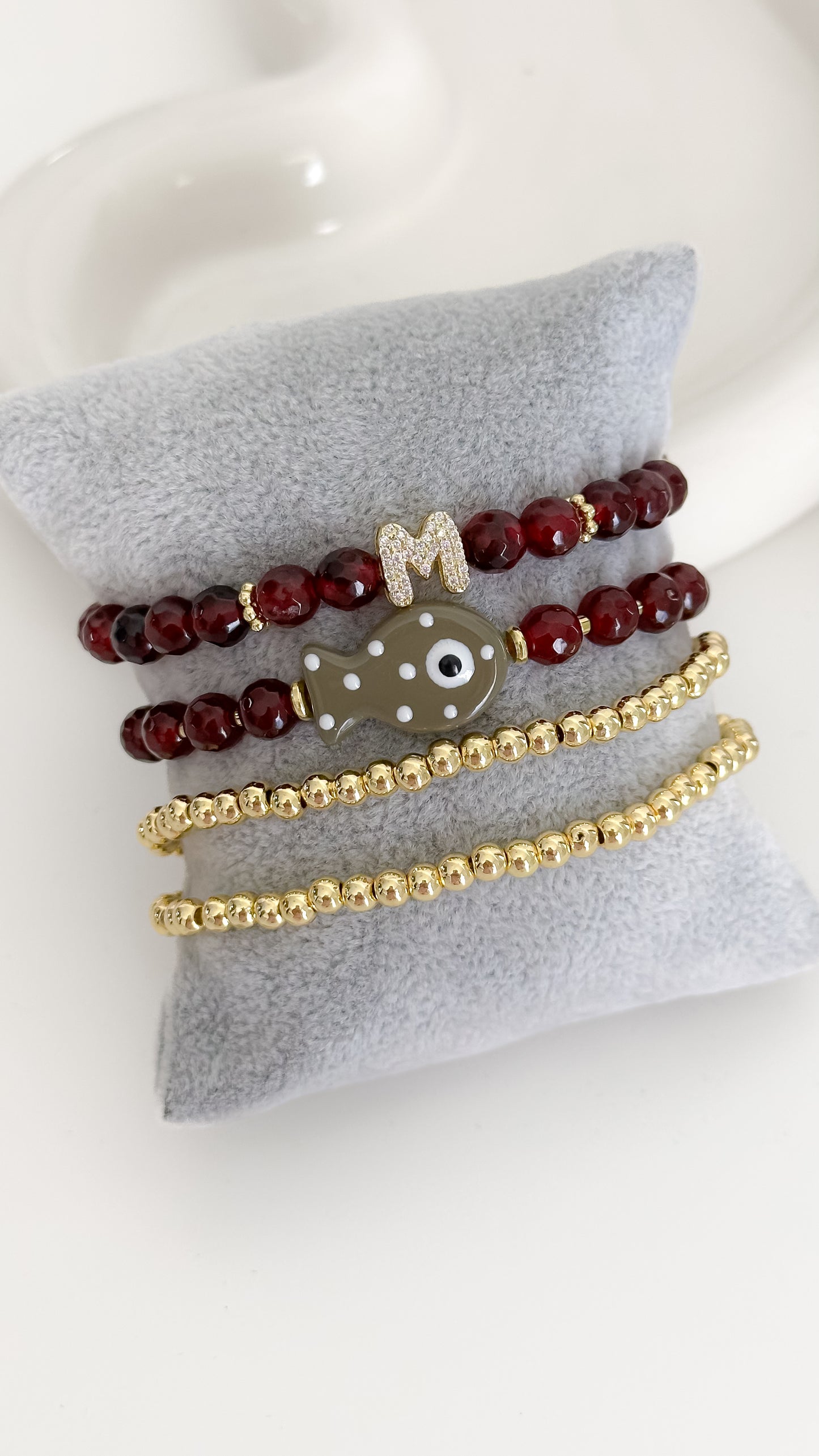 Pulsera Duo Pez Burdeo