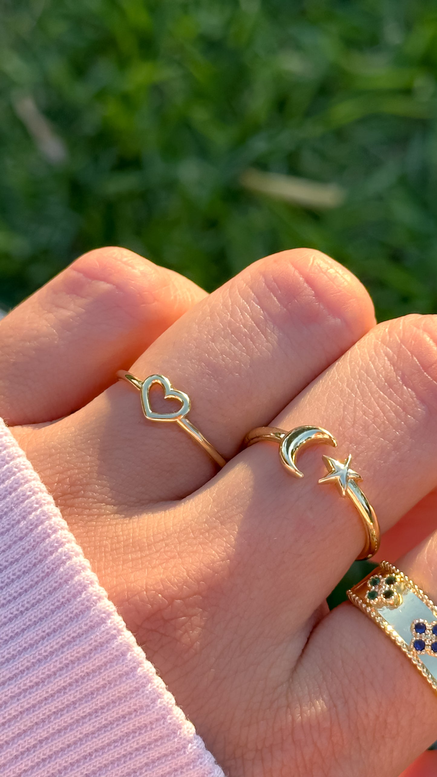 Anillo Corazon Silueta