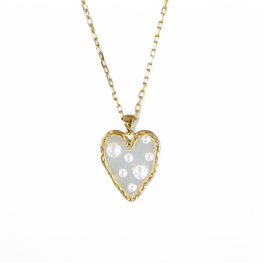 Cadena Corazon Perlas