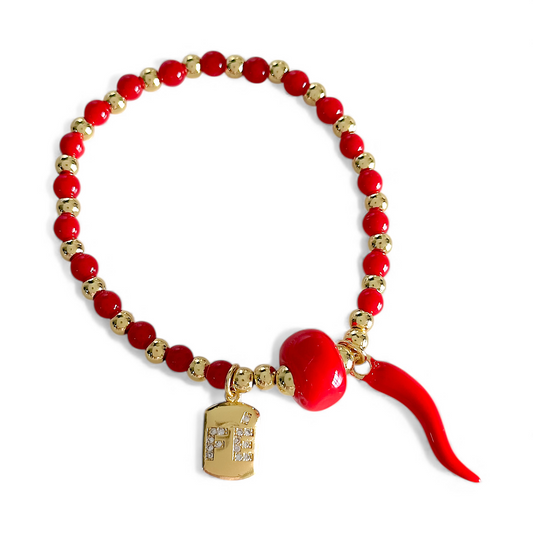Pulsera Fe - Jade Rojo