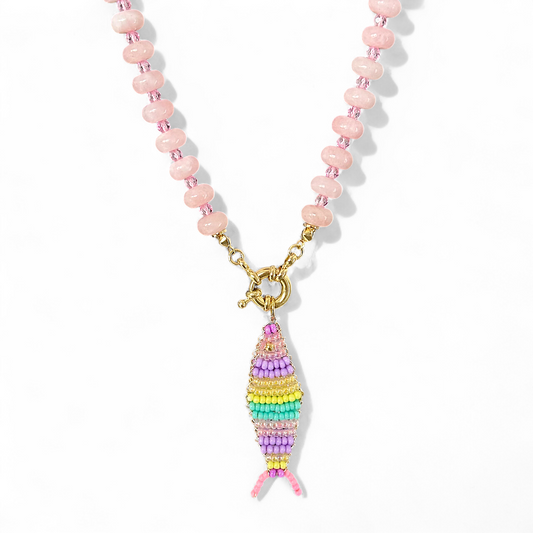 Collar Pez del Tropico Rosa
