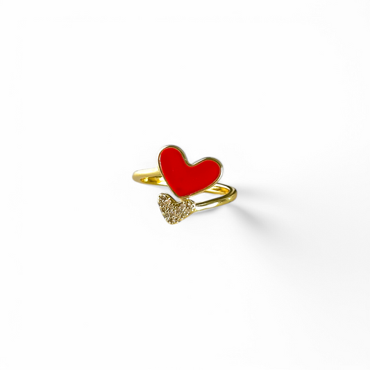 Anillo Doble Corazon