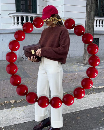 Collar Rojo | Maxi Bolas 18mm