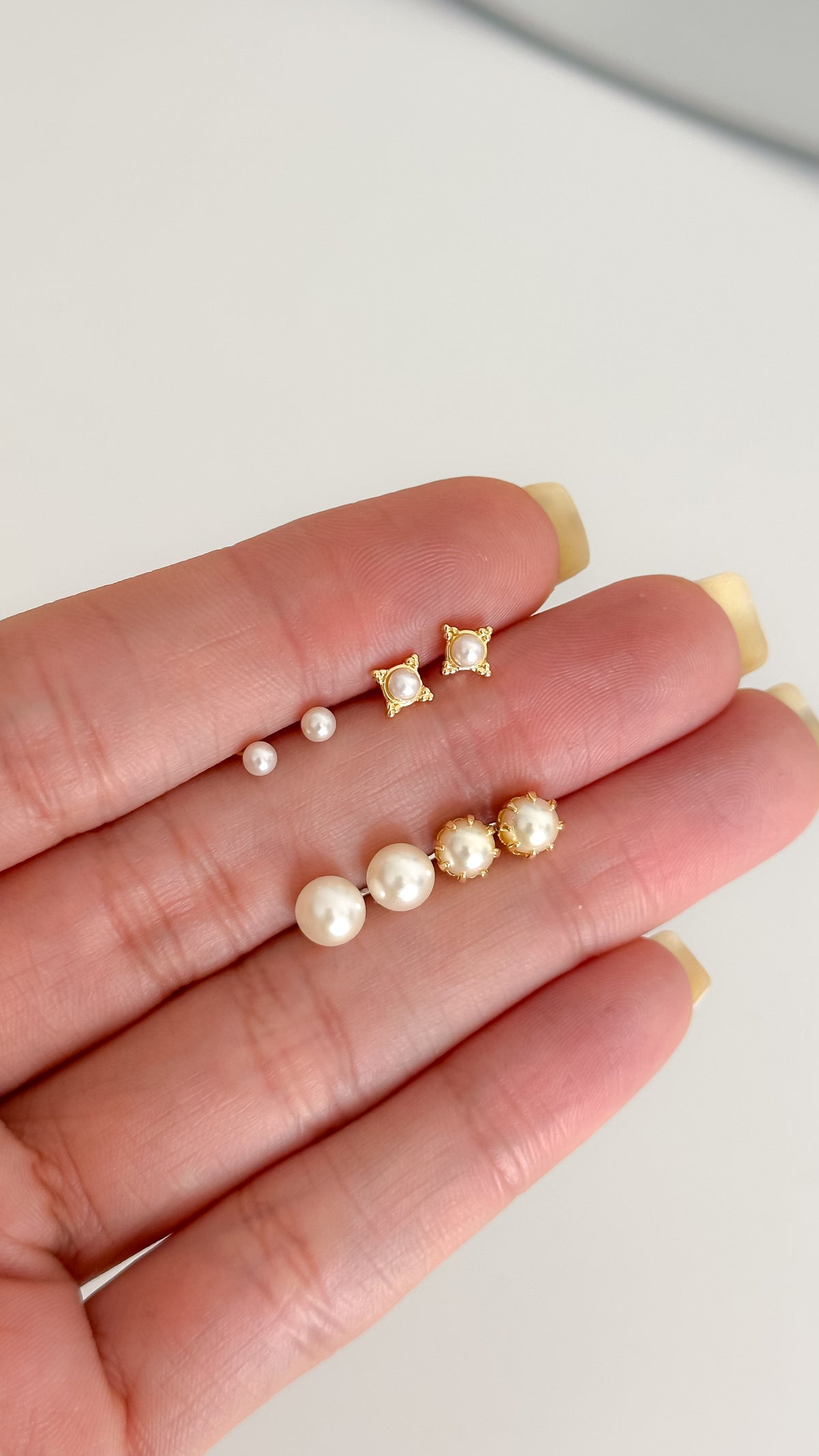 Aros Perlas Engastada 5mm