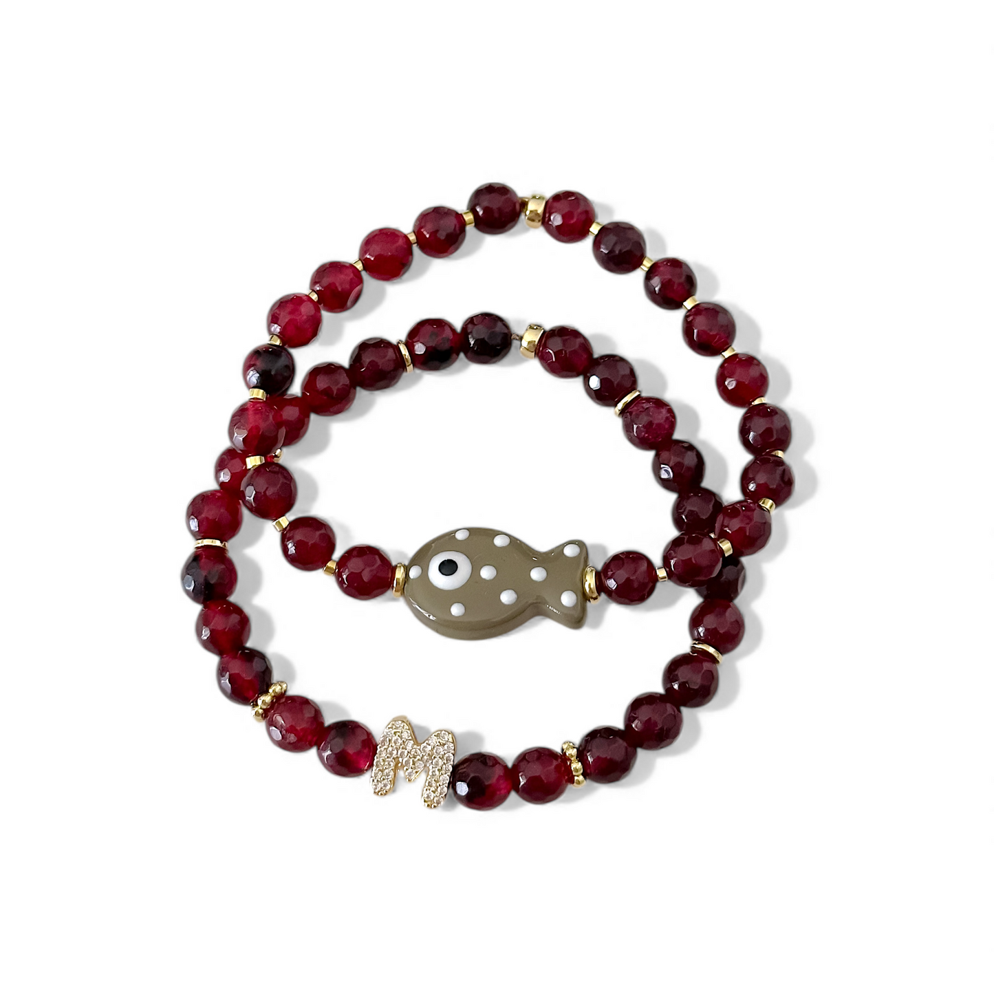 Pulsera Duo Pez Burdeo