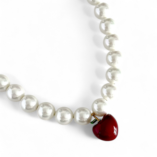 Collar Perlas Cereza