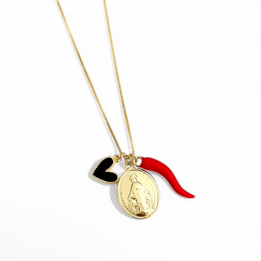 Cadena Charms Virgen Milagrosa