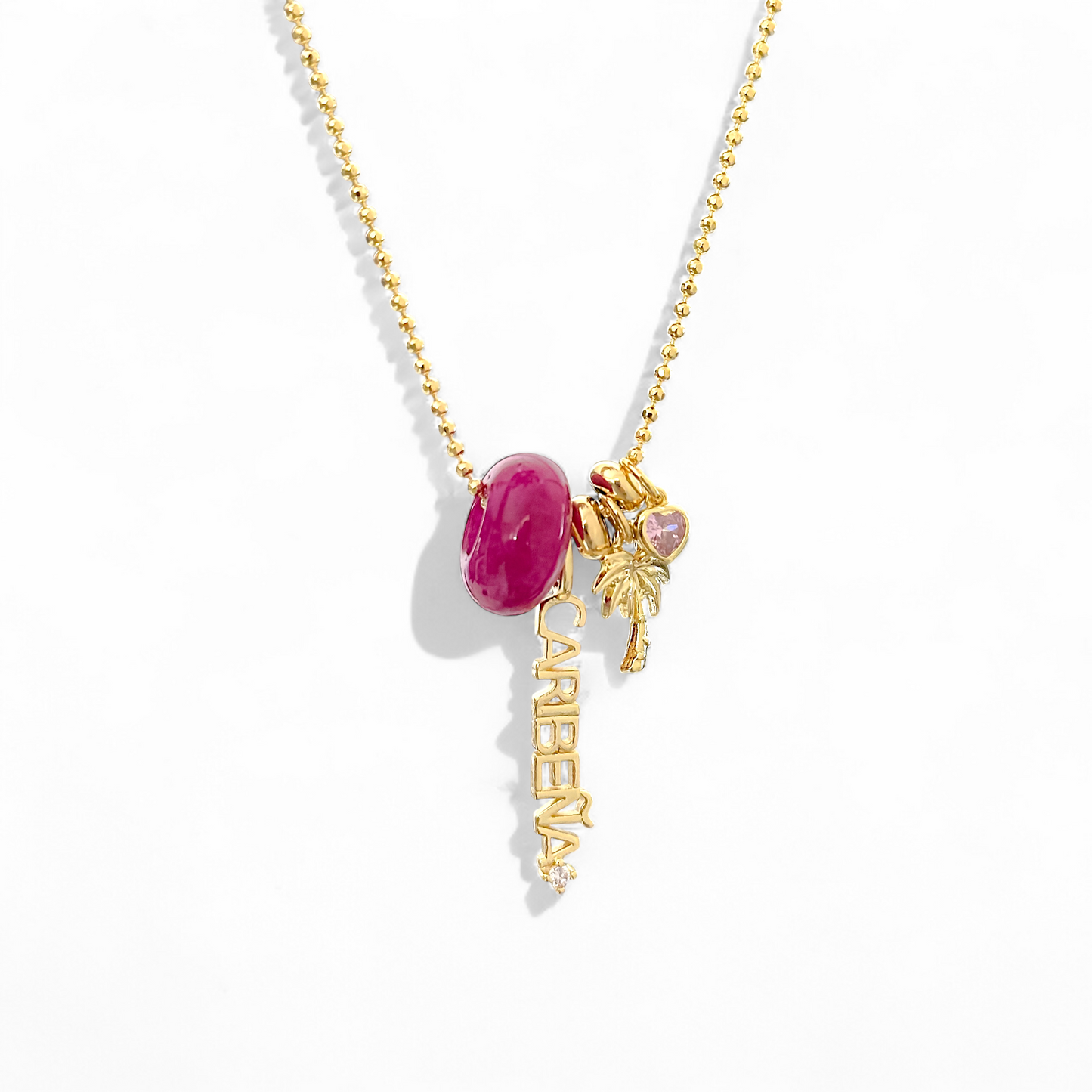 Cadena Alma Caribeña Ágata Fucsia