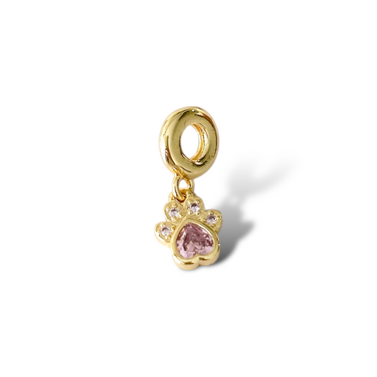 Charm Patita de Perro Rosa