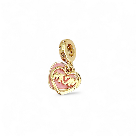 Charm Mom Corazon Rosa