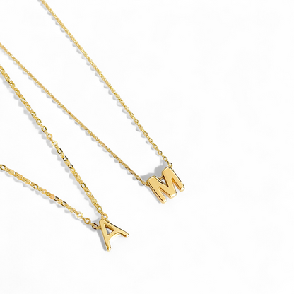 Cadena Inicial Pasador joya mujer enchapado oro 18k collar colgante regalo