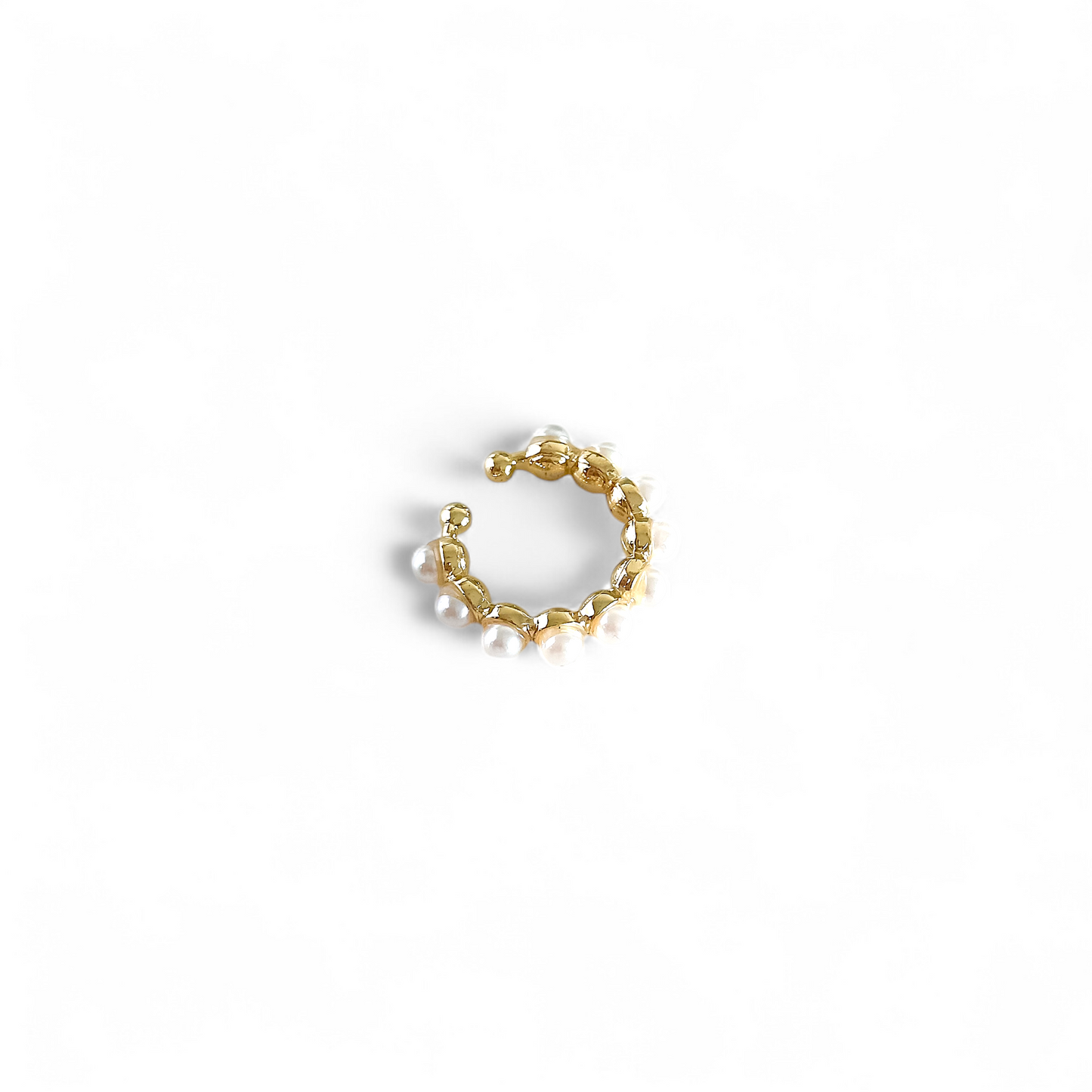 Ear Cuff Delgado Perlas