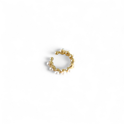 Ear Cuff Delgado Perlas