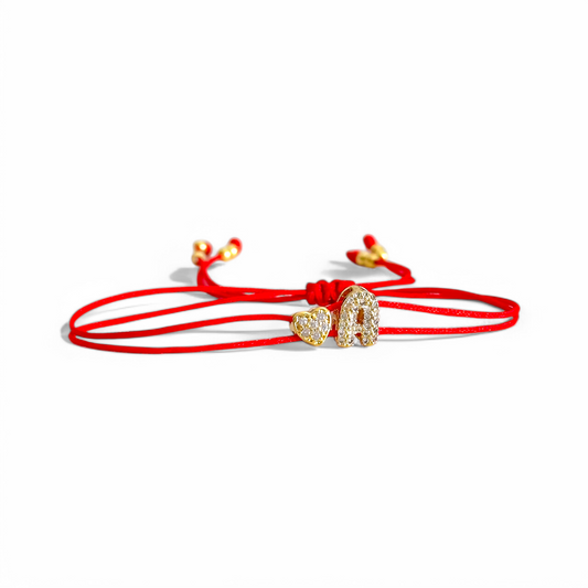 Pulsera Hilo Inicial con Zircones