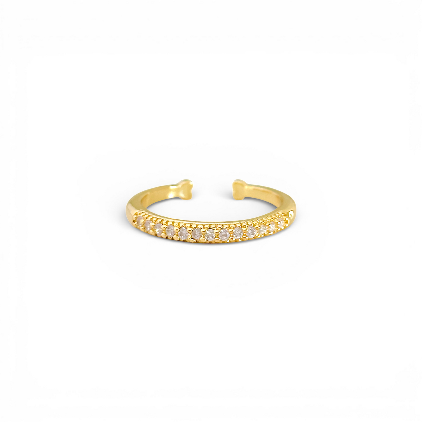 Anillo destello enchapado en oro 18K hipoalergénico - D'march Designs Chile