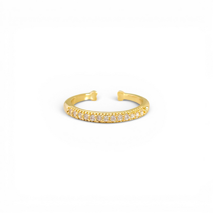 Anillo destello enchapado en oro 18K hipoalergénico - D'march Designs Chile
